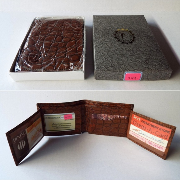 Andrue Handmade Other - NEW Italian Leather Crocodile Pressed Wallet 49